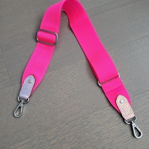 Brand New - MZ Wallace Neon Pink Strap with Iridescent Leather Trim